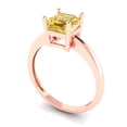 thumbnail image 2 of Solitaire Engagement Ring for Women - 1ct Natural Citrine in 14K Rose Gold Promise Ring, 2 of 5