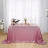 Kirsooku Pink Sequin Tablecloth Glitter Sparkly Iridescent Shimmer for Rectangle Tables 48 X 72 Table Covers Decorations for Birthday Party Supplies Event Wedding Table Skirt Decor