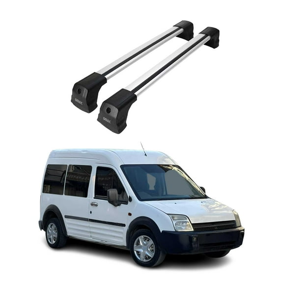 OMAC Aluminum Cross Roof Racks for Ford Transit Connect 2010-2013 Gray 2 Pieces