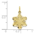 thumbnail image 3 of 10k Solid Satin Snowflake Charm in 10k Yellow Gold, 3 of 3