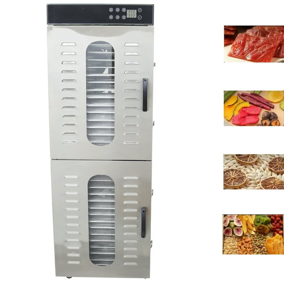 32 Tray Food Dehydrator Vertical Stainless Steel Commercial Fruits Vegetables Tea Meat Dry Machine 220V