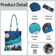 thumbnail image 4 of Rocket & Alien Reusable Fabric Tote Bag - Foldable, Large Capacity & Eco-Friendly Shopping Bag, 4 of 5