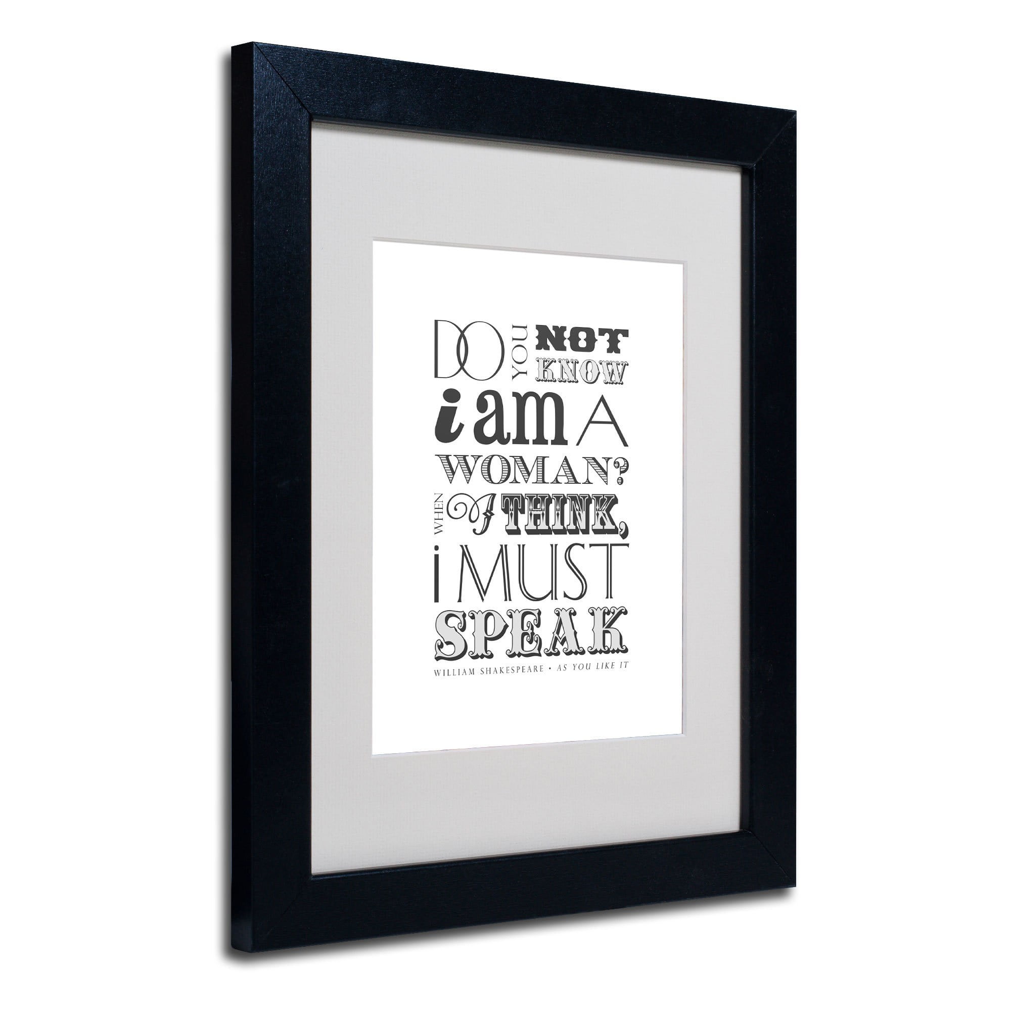 Trademark Fine Art "Women Must Speak II" Canvas Art by Megan Romo, Black Frame