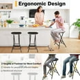 thumbnail image 4 of Portable Folding Chair with Handle, Heavy Duty Round Fold Stool Chair with 550lbs Capacity for Adults, 24 Inch Foldable Stool for Dorm, Kitchen, Vanity, Church and Outdoor use, 4 of 8