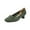 Army Green, variant on Wensltd Womens Black Heels Pointed Toe Shallow Mouth Block Heel Elegant Pumps for Party Work Office
