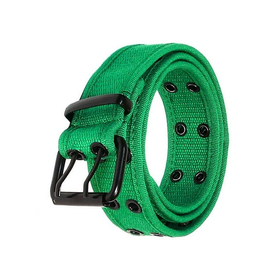Gelante Canvas Double Grommet Hole Belt -Kelly Green, XL