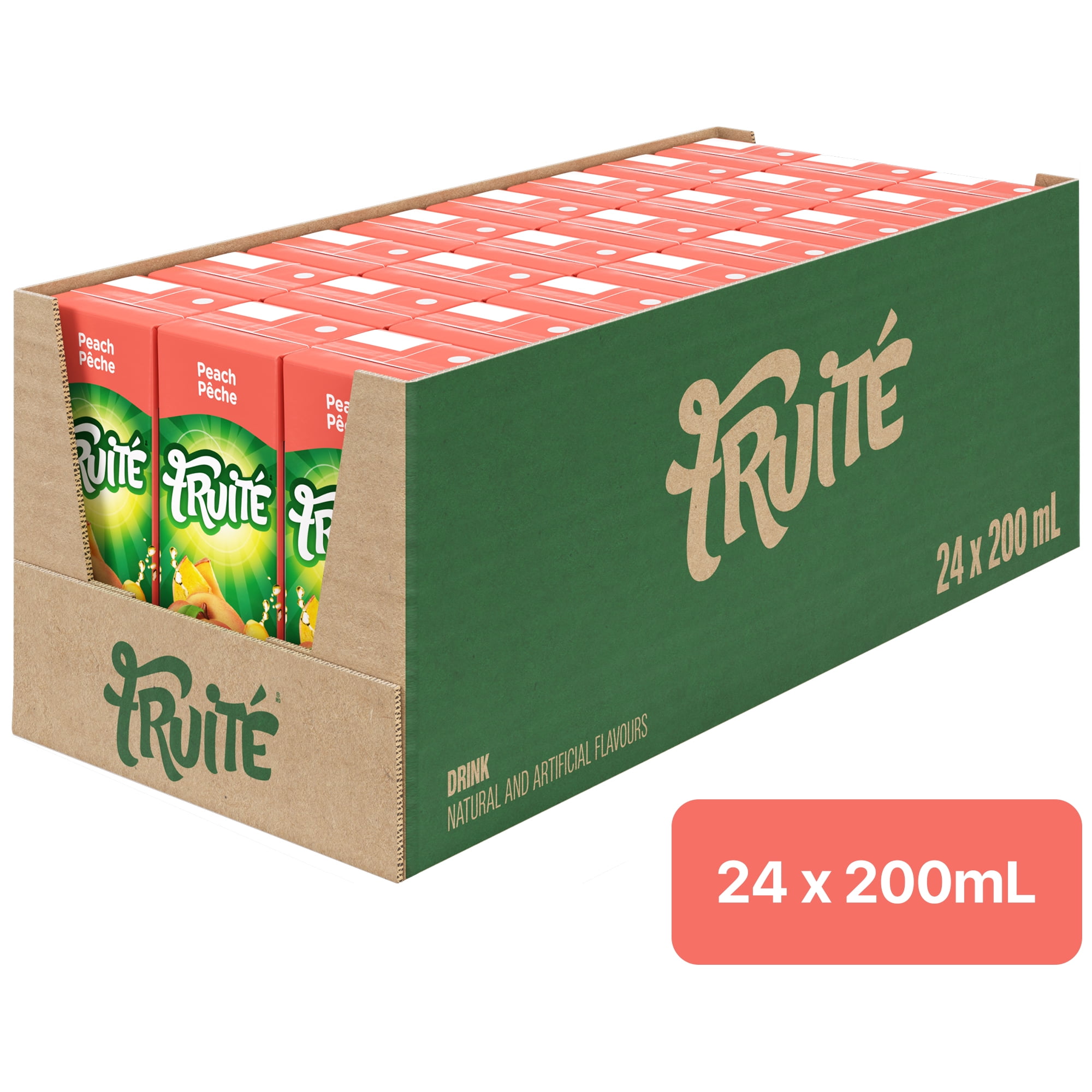 Fruité Pêche, boisson 200mL BOISSON PECHE FRUITE 24X200ML