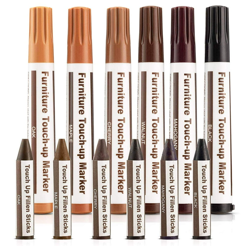 Pyramid Home Decor Set of 13 Wood Touch Up Markers and Sticks Kit
