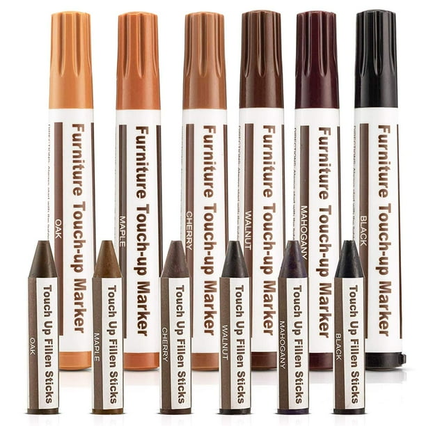 Pyramid Home Decor Furniture Touch Up Markers, 13Pcs Furniture Repair