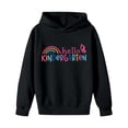 thumbnail image 5 of XAOFW Girls Back To School Hoodies Long Sleeve Letter Print Hooded Sweatshirt Loose Fit Pullover Hoodies For Daily Wear And Outdoor Activities Breathable Tops 3-4 Years, 5 of 7