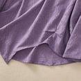 thumbnail image 7 of LangJing Long Sleeve Shirts for Women Dressy Casual Loose Comfy Crew Neck Linen Blouse 2026 Summer Side Shirred Solid Tops Purple,L, 7 of 7