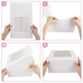 thumbnail image 4 of Cajas para tartas Moretoes, 24 unidades, 25 x 25 x 13 cm, color blanco con ventana de cartón, 4 of 7