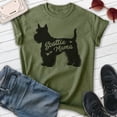 thumbnail image 2 of Scottie Mama, Unisex Women's Shirt, Scottish Terrier, Scottie Owner, Funny Dog Mama Gift, Heather Military Green, X-Large, 2 of 6