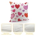 thumbnail image 4 of Pratyus Hearts Dots Pink Home Furnishing Throw Pillow Cover Printed on Both Sides for Car Couch Bedroom 22x22in, 4 of 5