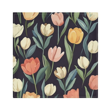 

Napkin Satin Napkin 20*20Inchx1 Kitchen Towel Dinner Plate Towel Decorative Towel Napkin Tea Towel Suitable For Kitchen Table Beautiful Tulip Color