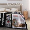 thumbnail image 5 of Custom Blanket with Photo Text Personalized Throw Blanket Customized Blanket for Her for Him Flannel Blankets Father's Day Mother's Day Birthday Valentines, Navy, 40"x50", 5 of 6