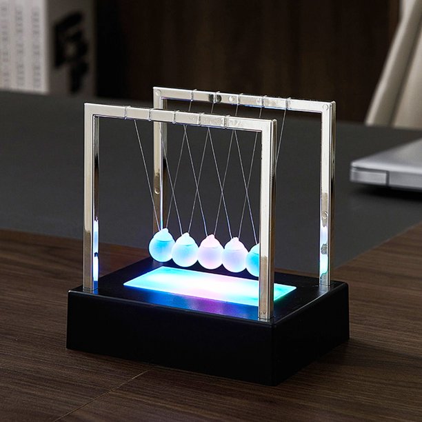 Newton's Newton's Pendulum Teaching Science Baby Cradle Iron Balance Ball New Year's Gift Gift Home Decoration Gift zhangmengya LED