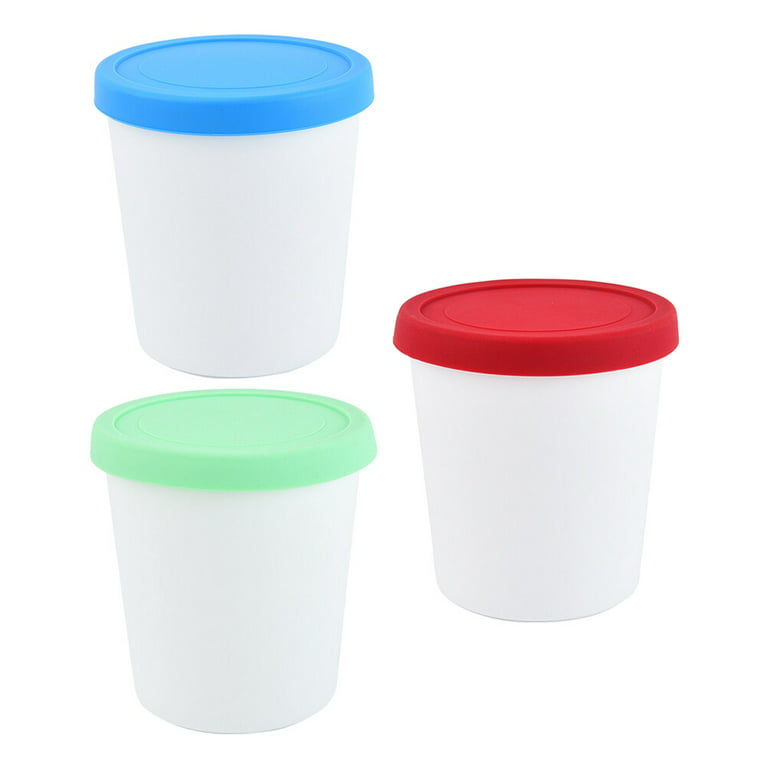 4Pcs homemade ice cream container ice cream cups with lids deli
