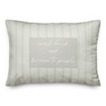 thumbnail image 2 of Creative Products Work Hard and Be Nice to People Stripes 20 x 14 Indoor / Outdoor Pillow, 2 of 3