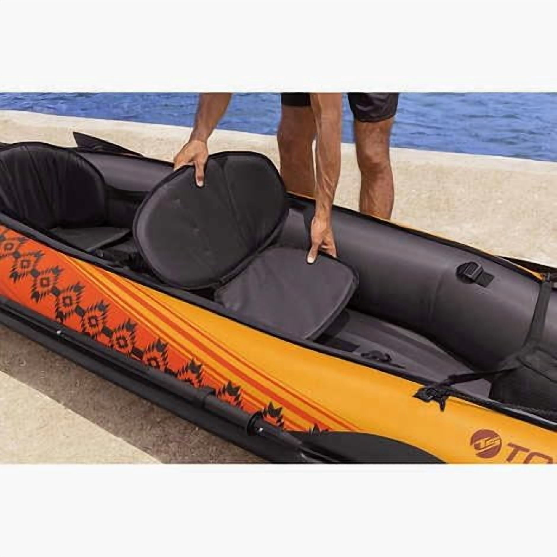 Tobin Sports Wavebreak Inflatable 2-Person Kayak - Complete with Pump and Patch kit