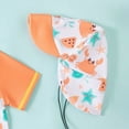 thumbnail image 4 of TOWED22 Boys Two Piece Rash Guard Swimsuits Kids Short Sleeve Swimwear Sets Bathing Suit with Hat for 2-6 Years Orange,2-3 Y, 4 of 6