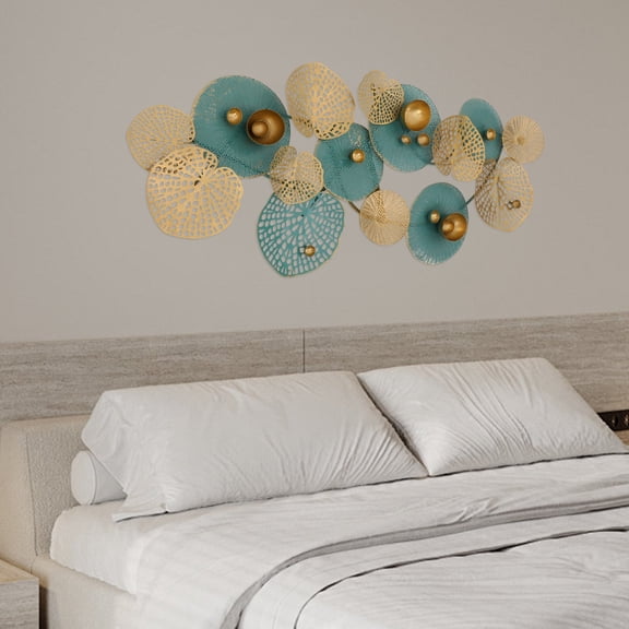 Large Luxury Lotus Leaf Metal Wall Decor Indoor Outdoor Metal Wall Art Sculpture