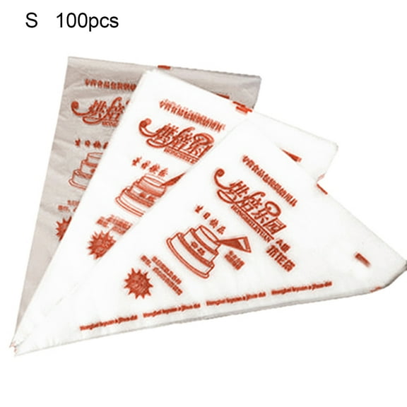 HomeLife 100Pcs Icing Bags Disposable Decorating Plastic Cake Cream Decorating Piping Bags for Kitchen