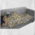 thumbnail image 6 of Cartoon Animal Soft Flannel Fleece Blanket, Musician Playful Animals Instruments Accordion Trumpet Violin Drum Concert, Cozy Plush for Indoor and Outdoor Use, 50" x 70", Multicolor, by Ambesonne, 6 of 6