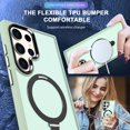 thumbnail image 5 of Magnetic Case for Samsung Galaxy S23 Ultra Case Stand & Ring Holder Compatible with MagSafe Shockproof Anti-Scratch Anti-fall Kickstand Thin Fit Phone Case for Samsung Galaxy S23 Ultra,Lightgreen, 5 of 6