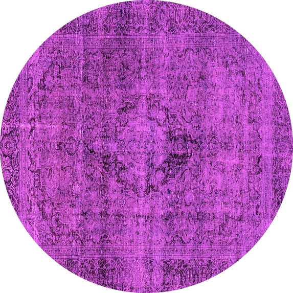 Ahgly Company Indoor Round Persian Pink Bohemian Area Rugs, 6' Round