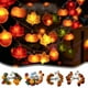 thumbnail image 1 of Luces de cadena LED de hoja de arce de calabaza | Guirnalda otoñal de 20 LED | Naranja multicolor de 10 pies a batería | Acción de Gracias, Halloween, Decoración de Jardín | Disposición interior, 1 of 6