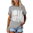 thumbnail image 2 of Anbech Womens American Flag T Shirt Love 4th of July USA Star Stripes Shirts Short Sleeve, 2 of 6