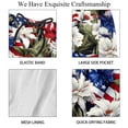 thumbnail image 4 of luoweisi Men's Beach Shorts Quick Dry Swim Trunks with Mesh Lining American Flag and Plants M, 4 of 5