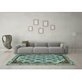 thumbnail image 3 of Ahgly Company Indoor Rectangle Abstract Light Blue Modern Area Rugs, 8' x 10', 3 of 4