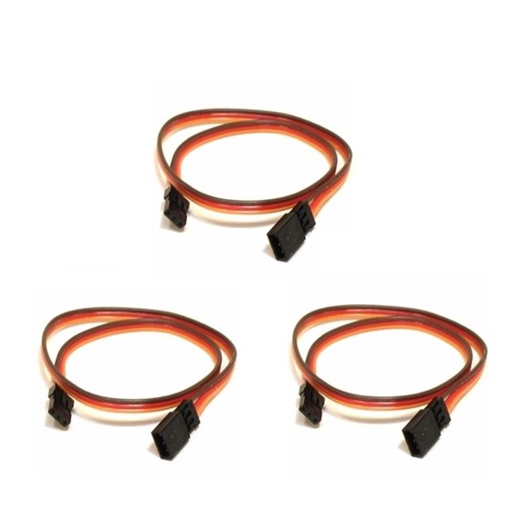 HobbyFlip 10CM Servo Lead Extention (JR) 26AWG Wire Cable Connector Compatible with Walkera V120D02S 3 Pack