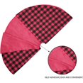 thumbnail image 3 of Falda para árbol de Navidad de 48 pulgadas con cuadros escoceses, doble capa, para decoración de fiestas navideñas (rojo y negro), 3 of 6