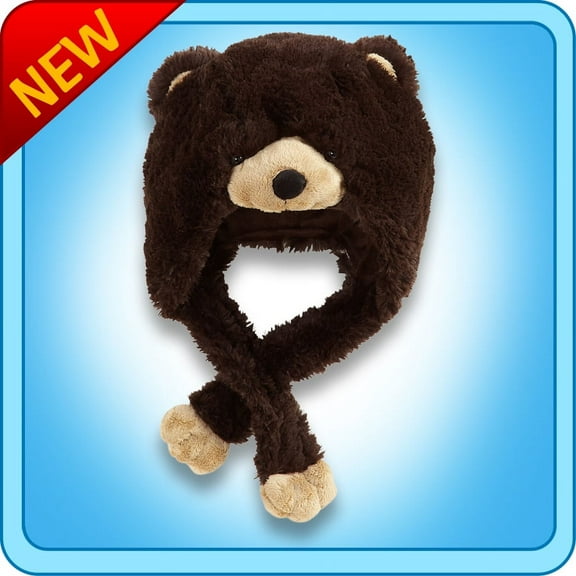 Original Pillow Pets Mr. Bear Hat Plush Toy Gift