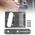 thumbnail image 3 of Puente de Guitarra Eléctrica, Placa de Camilla Tallada, 6 Silletas, Accesorios de Cordal para reparación y Reemplazo con tornillos, 3 of 7