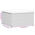 thumbnail image 4 of vidaXL Garden Footrest with Cushion Brown Poly Rattan, 4 of 4