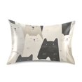 thumbnail image 7 of Yayeee Pillowcase Standard Size Set of 2 Satin Wrinkle Resistant Pillow Case, White Cute Cats, 7 of 7