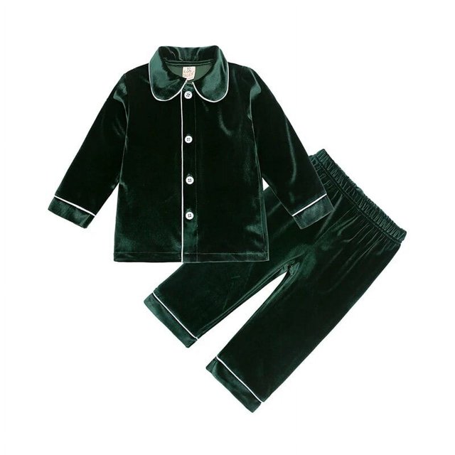 Gran oferta, conjuntos de pijamas rojos para la familia, pijamas navideños para bebés y niñas, pijamas cálidos de terciopelo dorado para niños, ropa de vestir para niños, pijamas para niños pequeños