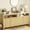 Wood Color, variant on Yiwa Fluted Storage Cabinet 65.8" Adjustable 3-Tier, Modren Entryway Organizer with Fluted Doors and Gold Handle, Waterproof Design for Kitchen, Dining Room, and Home Office