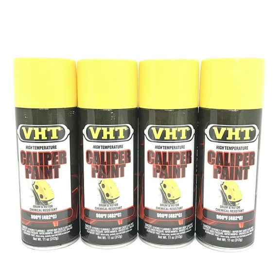VHT SP738-4 PACK BRIGHT YELLOW Brake Caliper Paint, Drums, Rotors Paint - High Heat -11oz