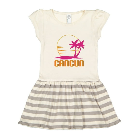 Inktastic Cancun Mexico Sunset Gift Toddler Girl Dress
