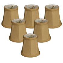 Royal Designs, Inc. Empire Chandelier Shade with Flame Clip Fitter,CS-102AGL-6, Antique Gold, 3 x 4.25 x 4.25, Pack of 6