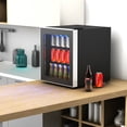 thumbnail image 4 of Refrigerador Costway Mini Nevera de 60 Latas con Puerta de Vidrio y Estantes Ajustables, 4 of 10