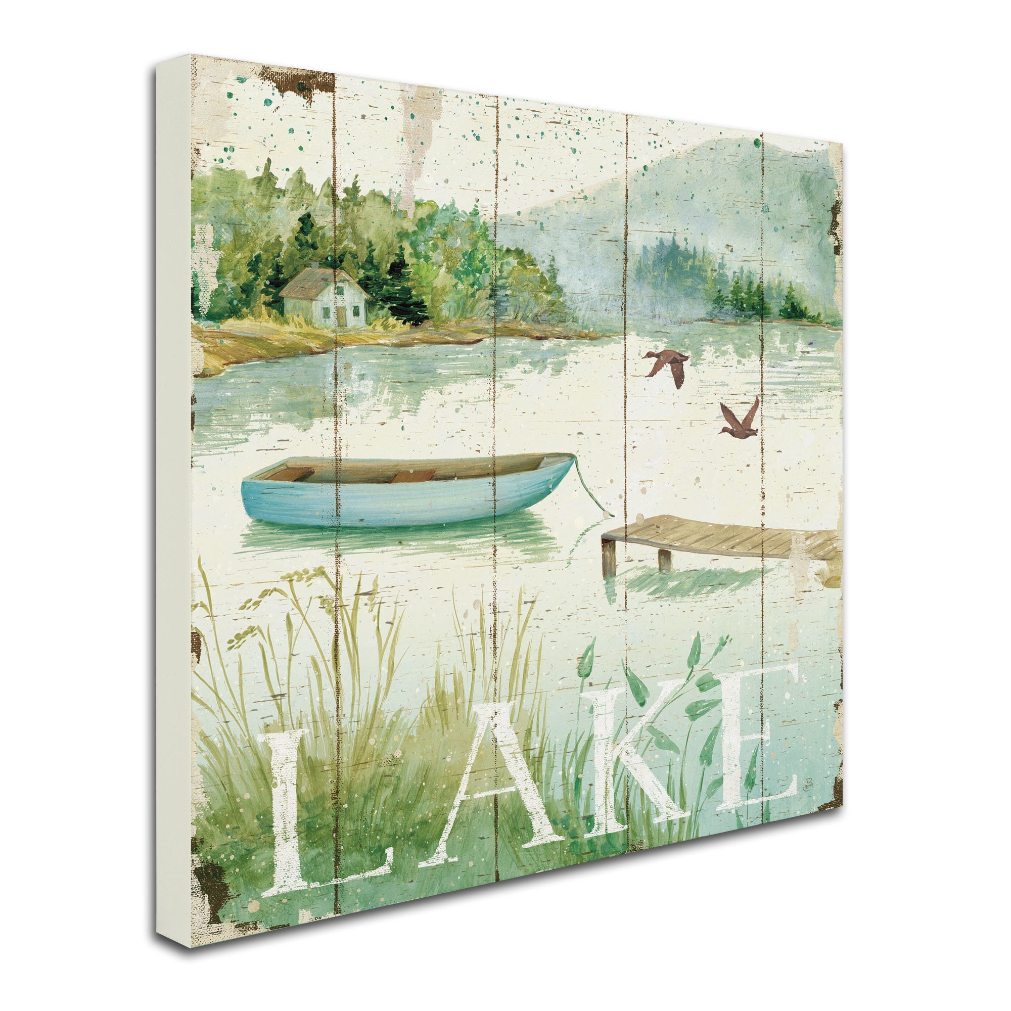 Trademark Fine Art "Lakeside II" Canvas Art by Daphne Brissonnet