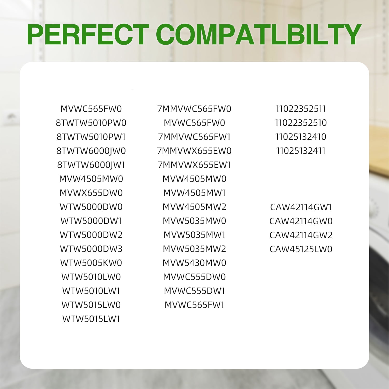 Updated W11130362 WTW5000DW2 WTW5000DW3 WTW5000DW1 MVWX655DW1 MVWC565FW1 Washer Suspension Rod Kit for Fits Select Top Load Washers - Replaces W10594080