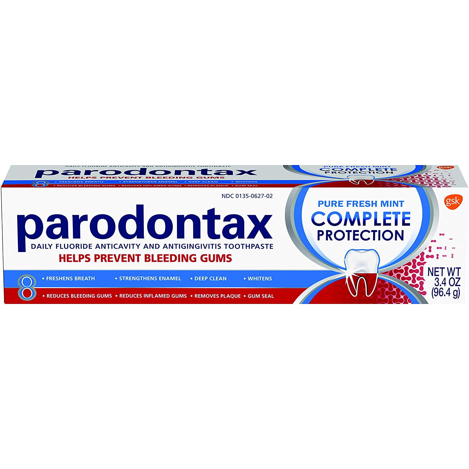 2 Pack Parodontax Complete Protection Toothpaste For Bleeding Gums, 3.4