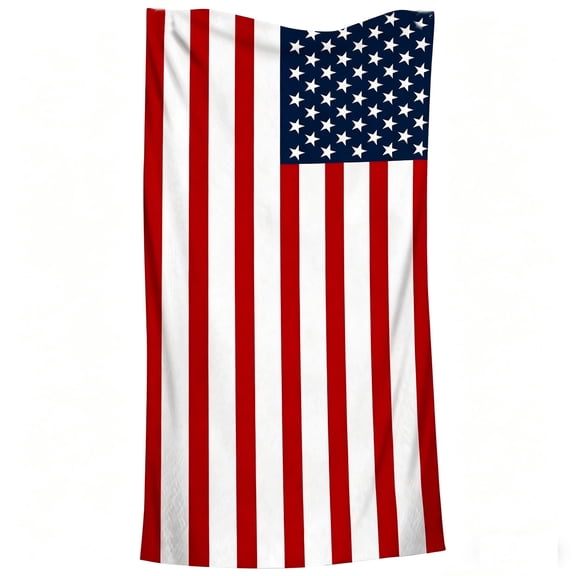 huayou American Flag Beach Towel, 27.6x55.1 Inch Soft Quick Dry Towel, for Party Pool Beach Travel